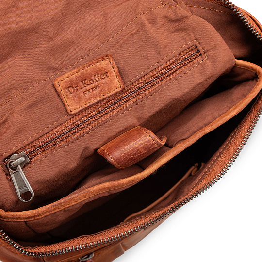 Рюкзак Dr.Koffer из натуральной кожи светло-коричневый