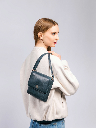 Женская сумка Dr. Koffer из натуральной кожи синяя