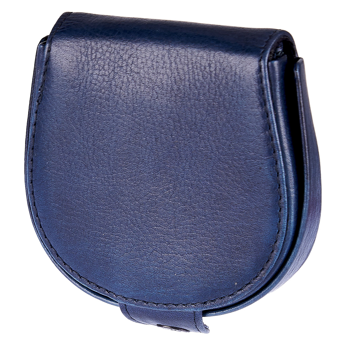 Монетница Dr.Koffer из натуральной кожи синяя