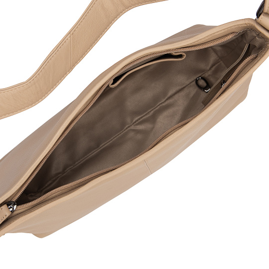 Женская сумка Dr.Koffer из натуральной кожи бежевая