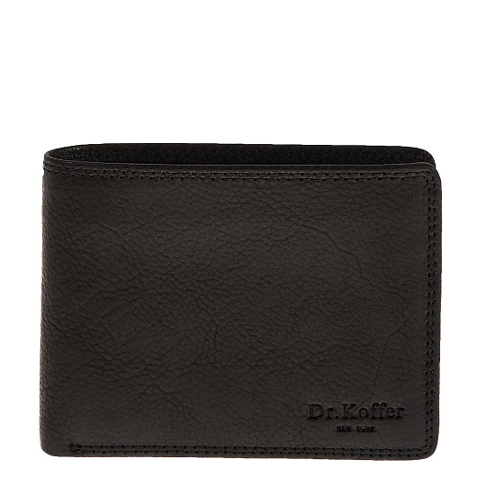 Портмоне Dr.Koffer из натуральной кожи черное