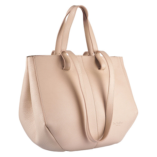 Женская сумка Dr. Koffer из натуральной кожи бежевая