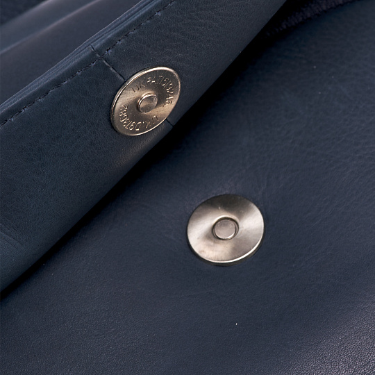 Сумка через плечо Dr.Koffer из натуральной кожи синяя