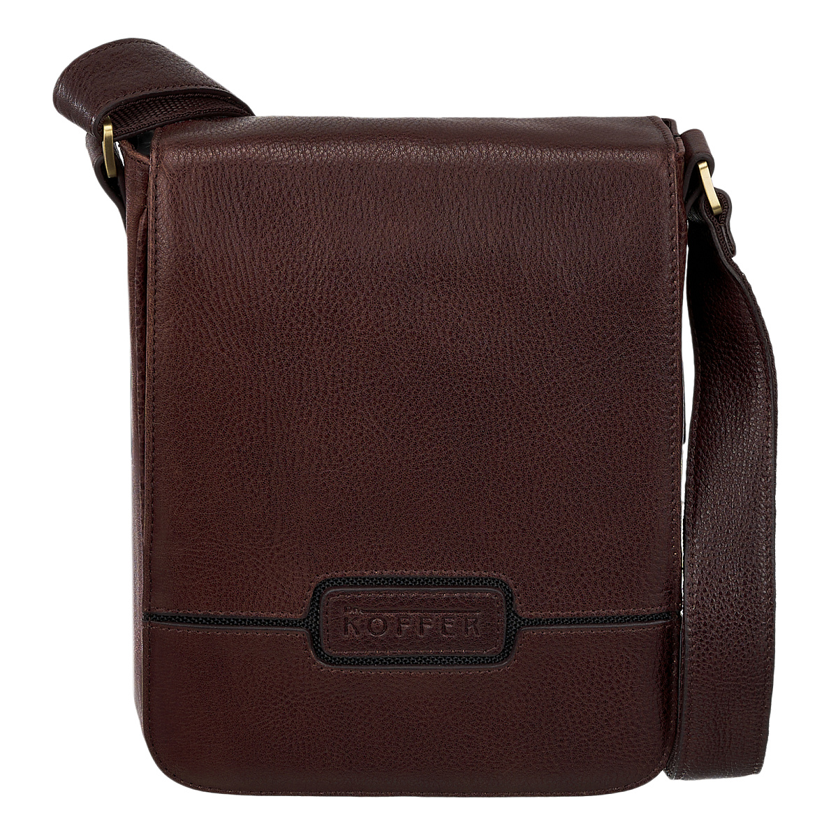 Сумка через плечо Dr.Koffer из натуральной кожи коричневая