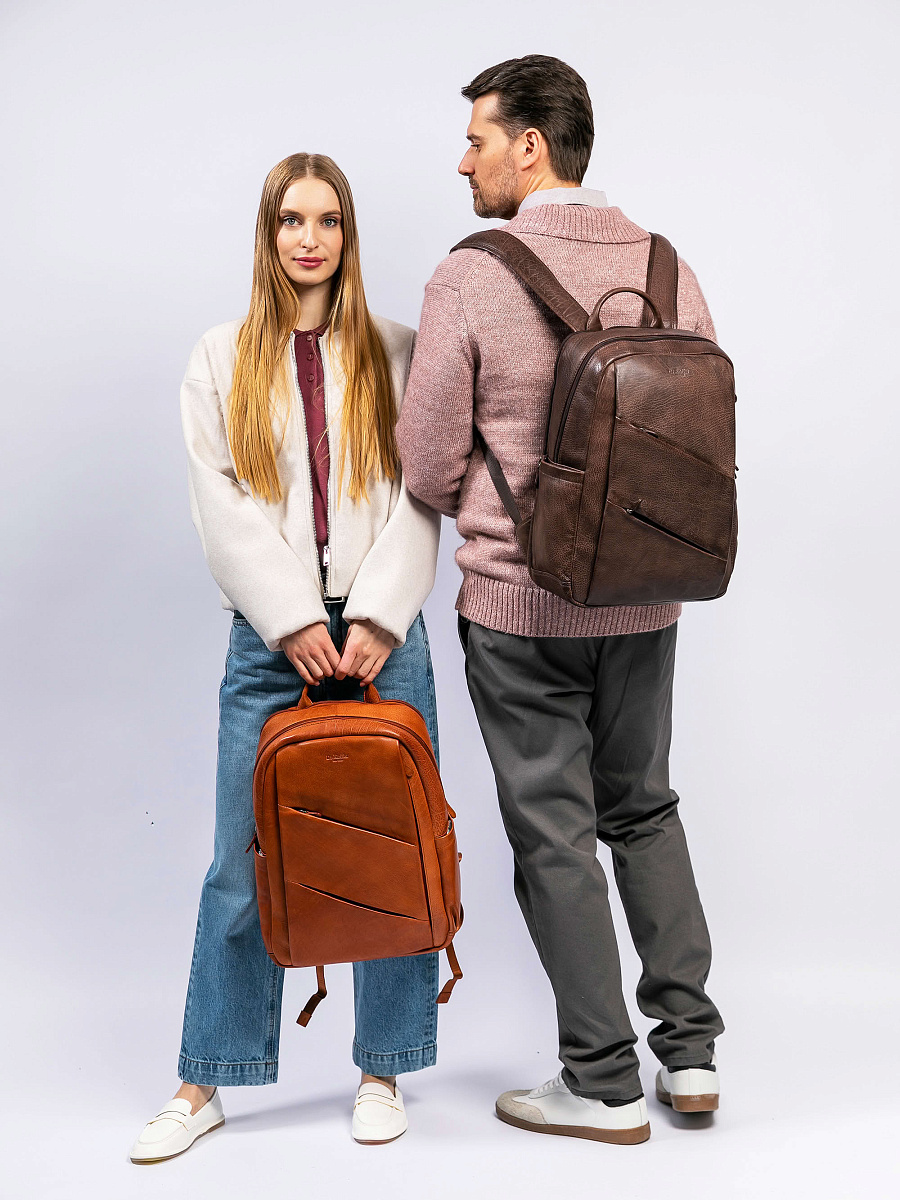 Рюкзак Dr. Koffer из натуральной кожи коричневый