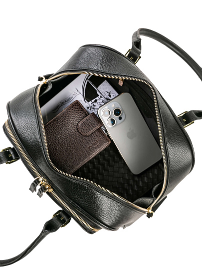 Женская сумка Dr. Koffer из натуральной кожи черная