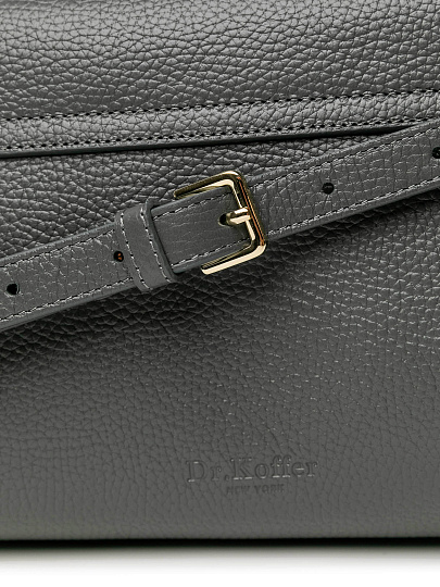 Женская сумка Dr.Koffer из натуральной кожи темно-серая
