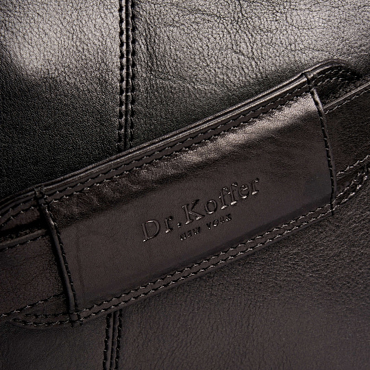 Портфель Dr.Koffer из натуральной кожи черный