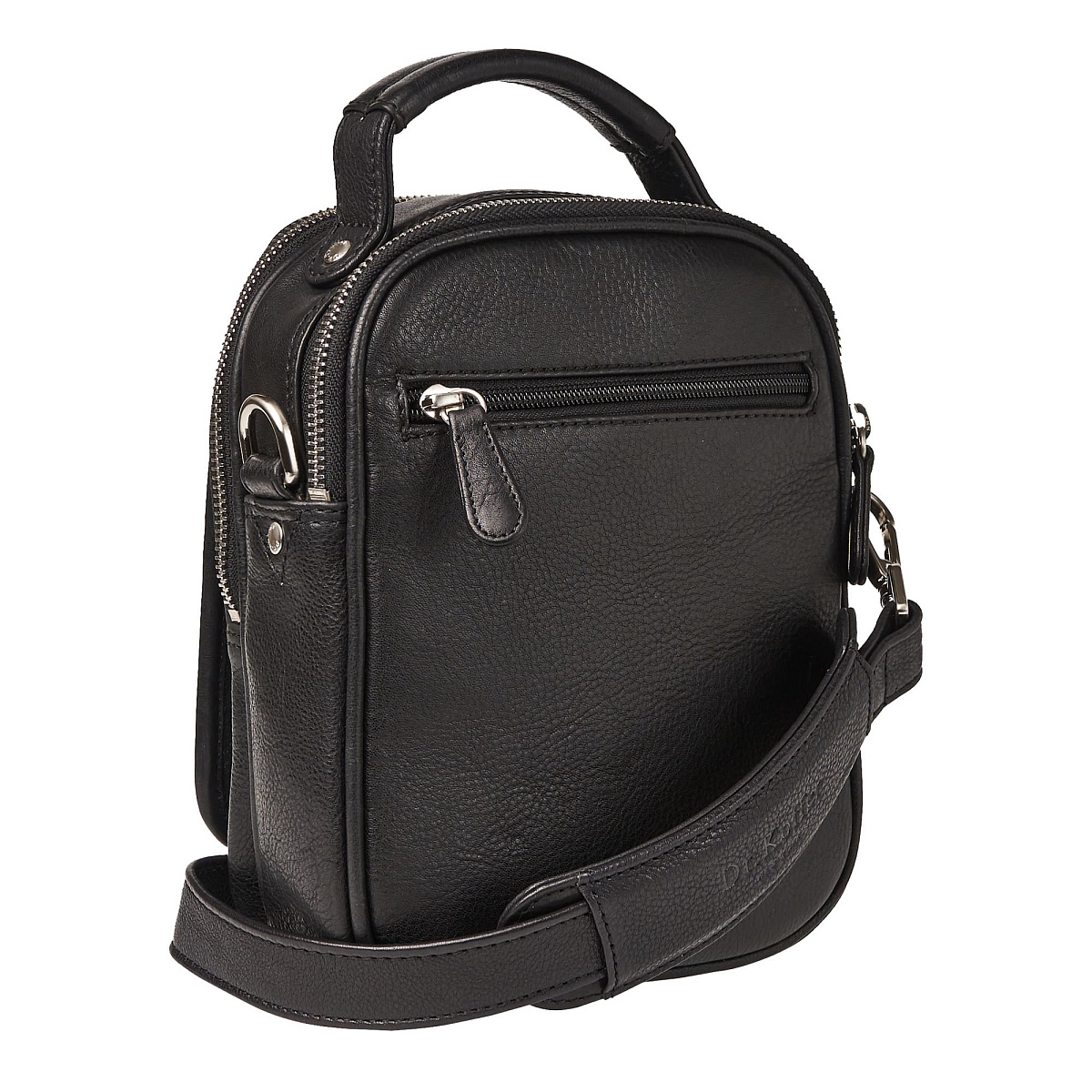 Сумка через плечо Dr.Koffer из натуральной кожи черная