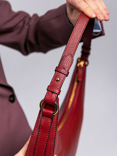 Женская сумка Dr. Koffer из натуральной кожи бордовая