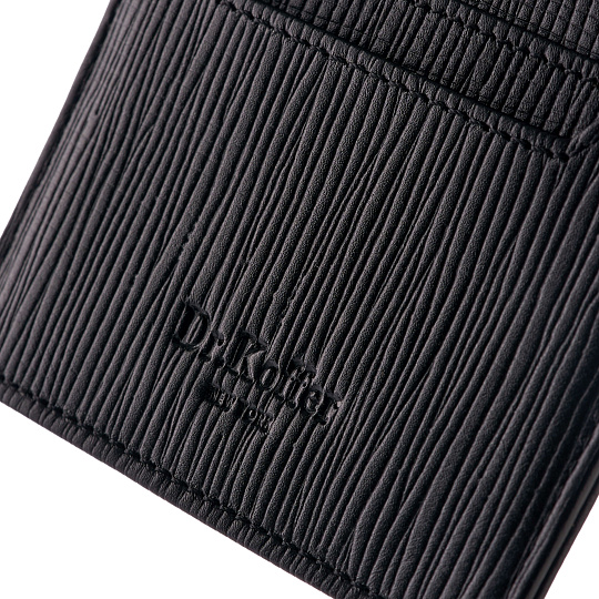 Кредитница Dr.Koffer из натуральной кожи черная