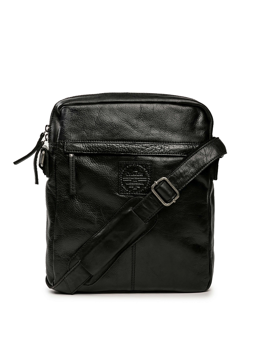 Сумка через плечо Dr.Koffer из натуральной кожи черная