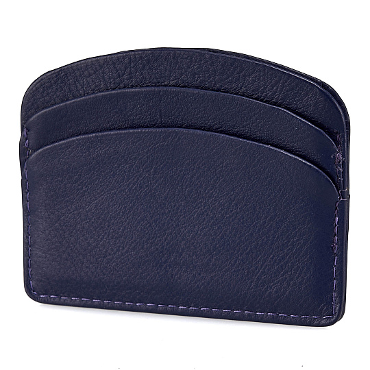 Кредитница Dr.Koffer из натуральной кожи фиолетовая