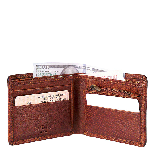 Портмоне Dr.Koffer из натуральной кожи светло-коричневое