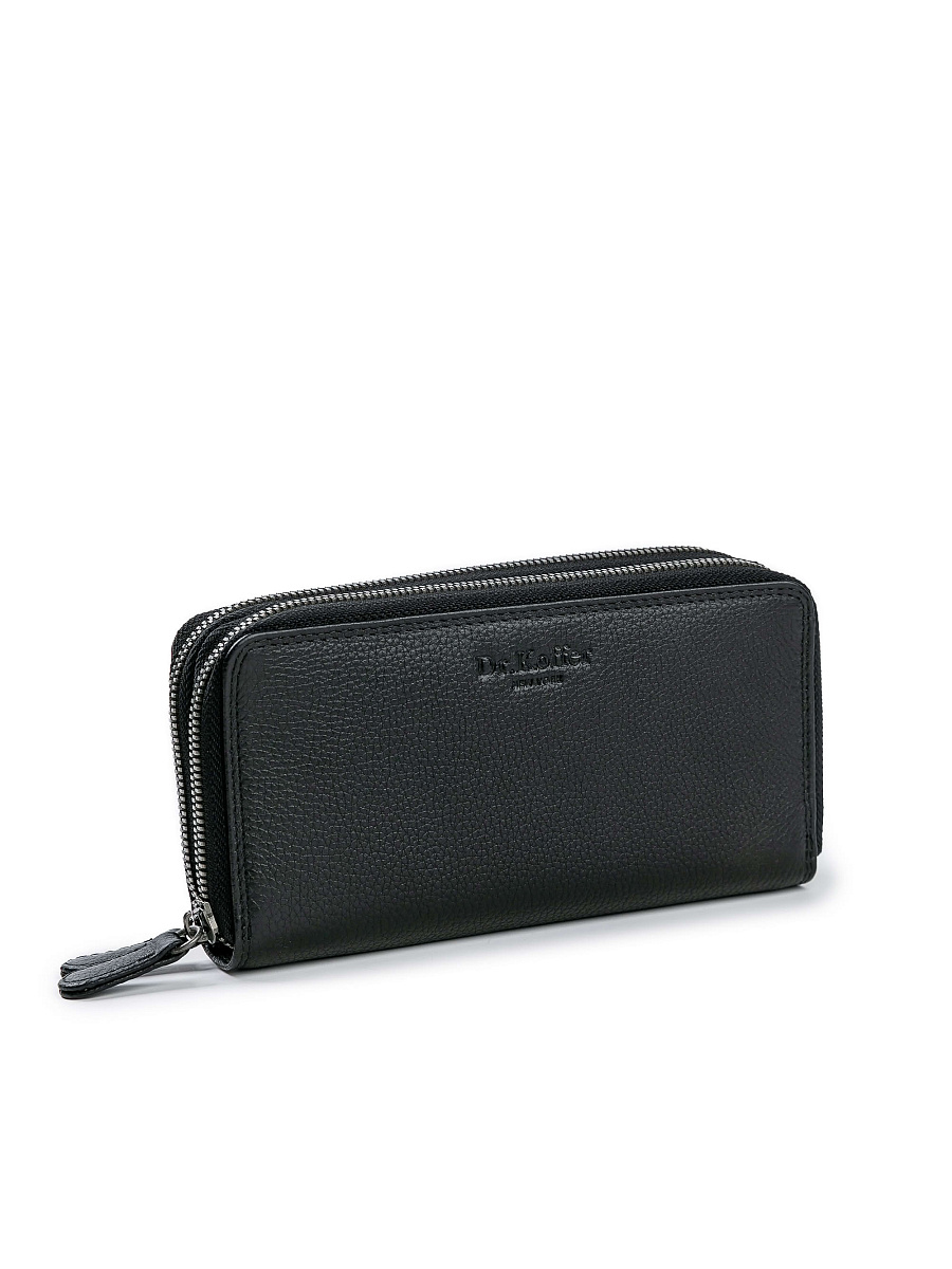 Портмоне Dr.Koffer из натуральной кожи черное
