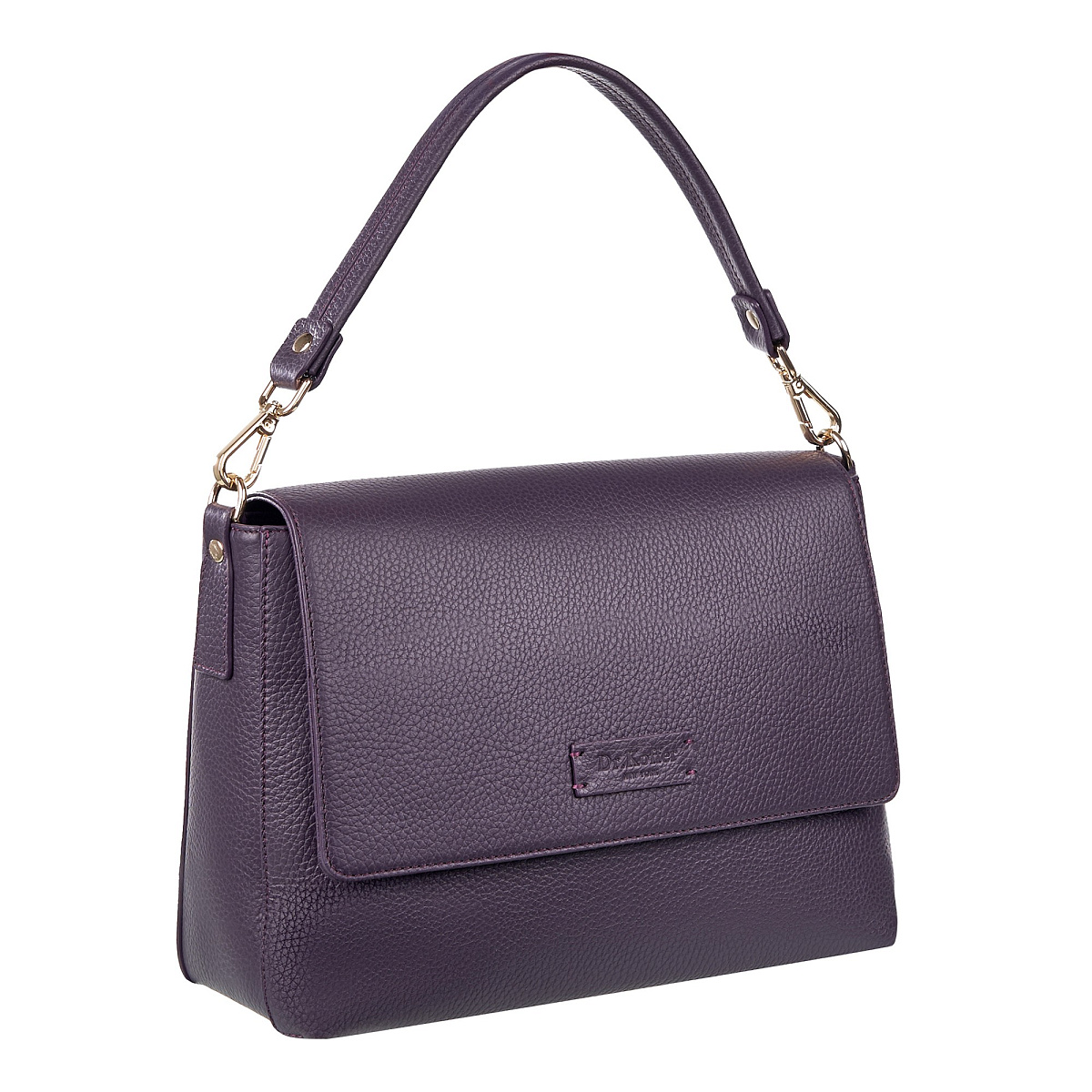 Женская сумка  Dr. Koffer из натуральной кожи фиолетовая