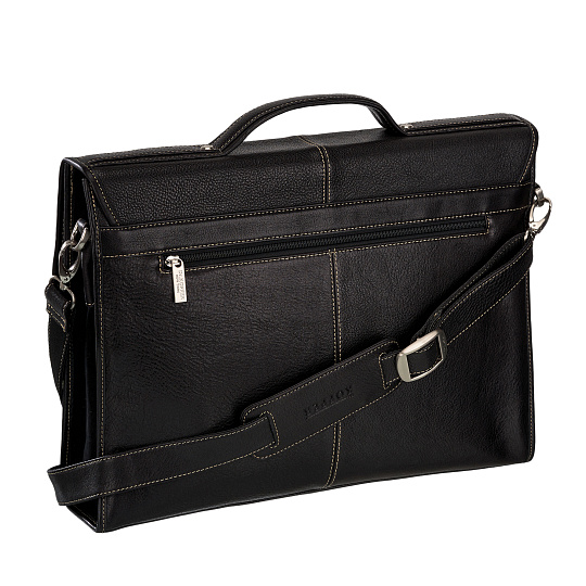 Портфель Dr.Koffer из натуральной кожи черный