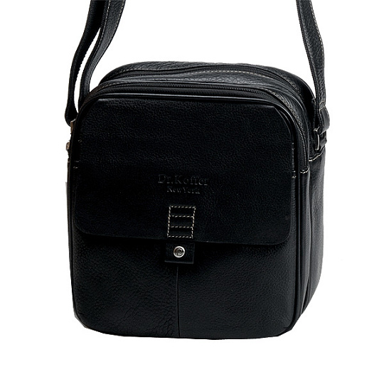 Сумка через плечо Dr.Koffer из натуральной кожи черная