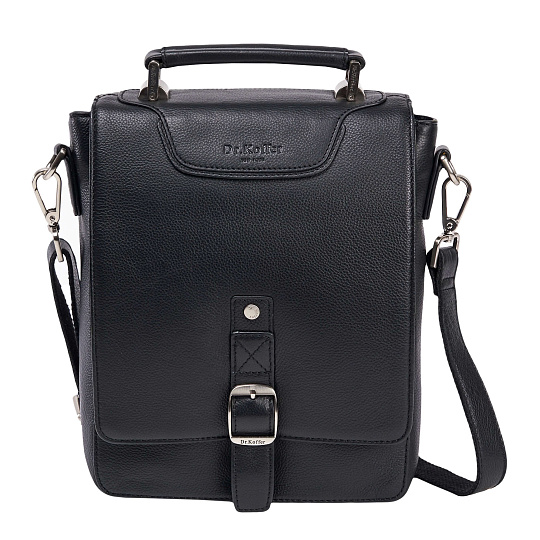 Сумка через плечо Dr.Koffer из натуральной кожи черная