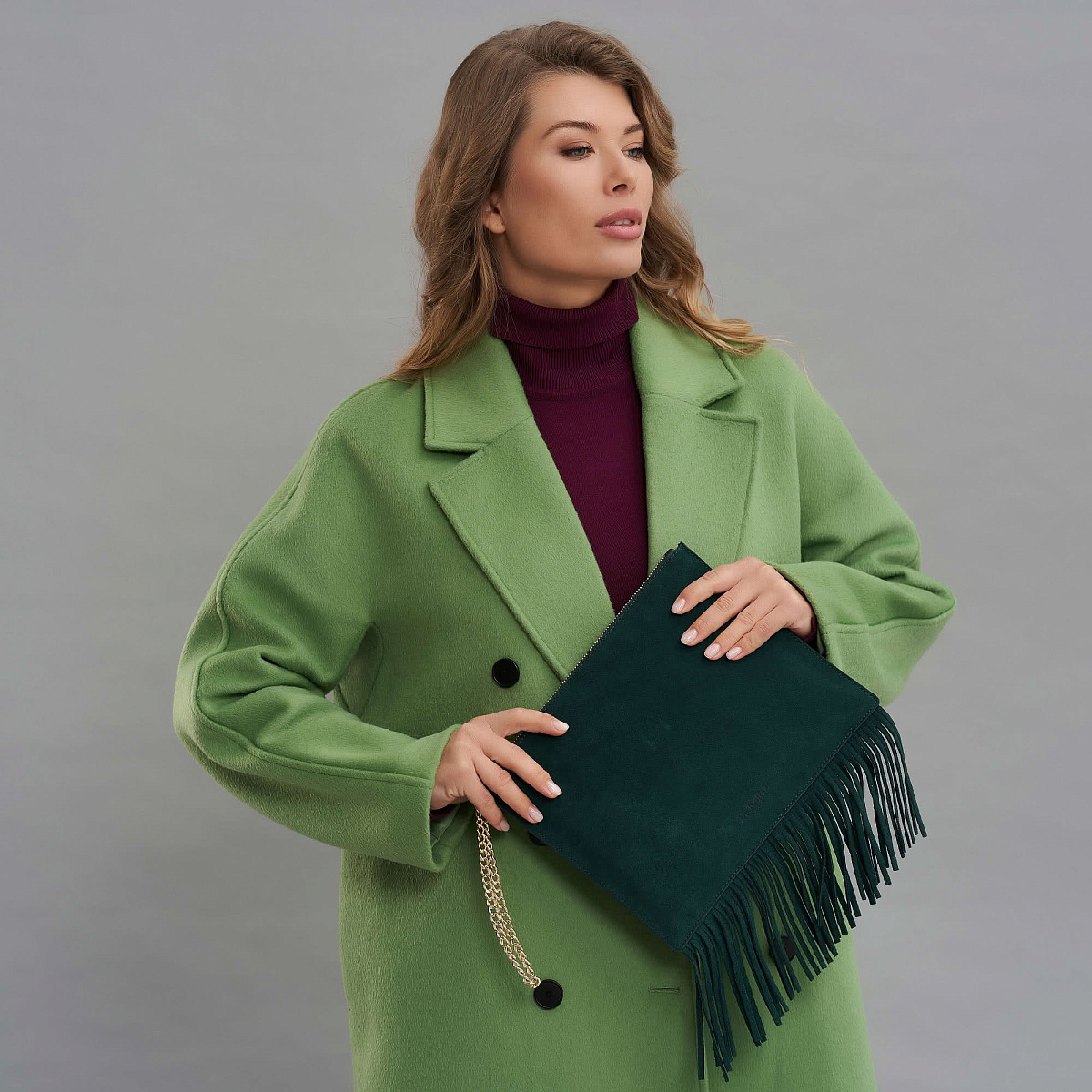 Женская сумка  Dr. Koffer из натуральной кожи зеленая