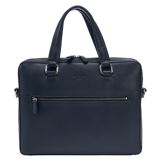 Деловая сумка Dr.Koffer из натуральной кожи синяя