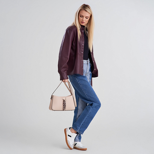 Женская сумка Dr. Koffer из натуральной кожи бежевая