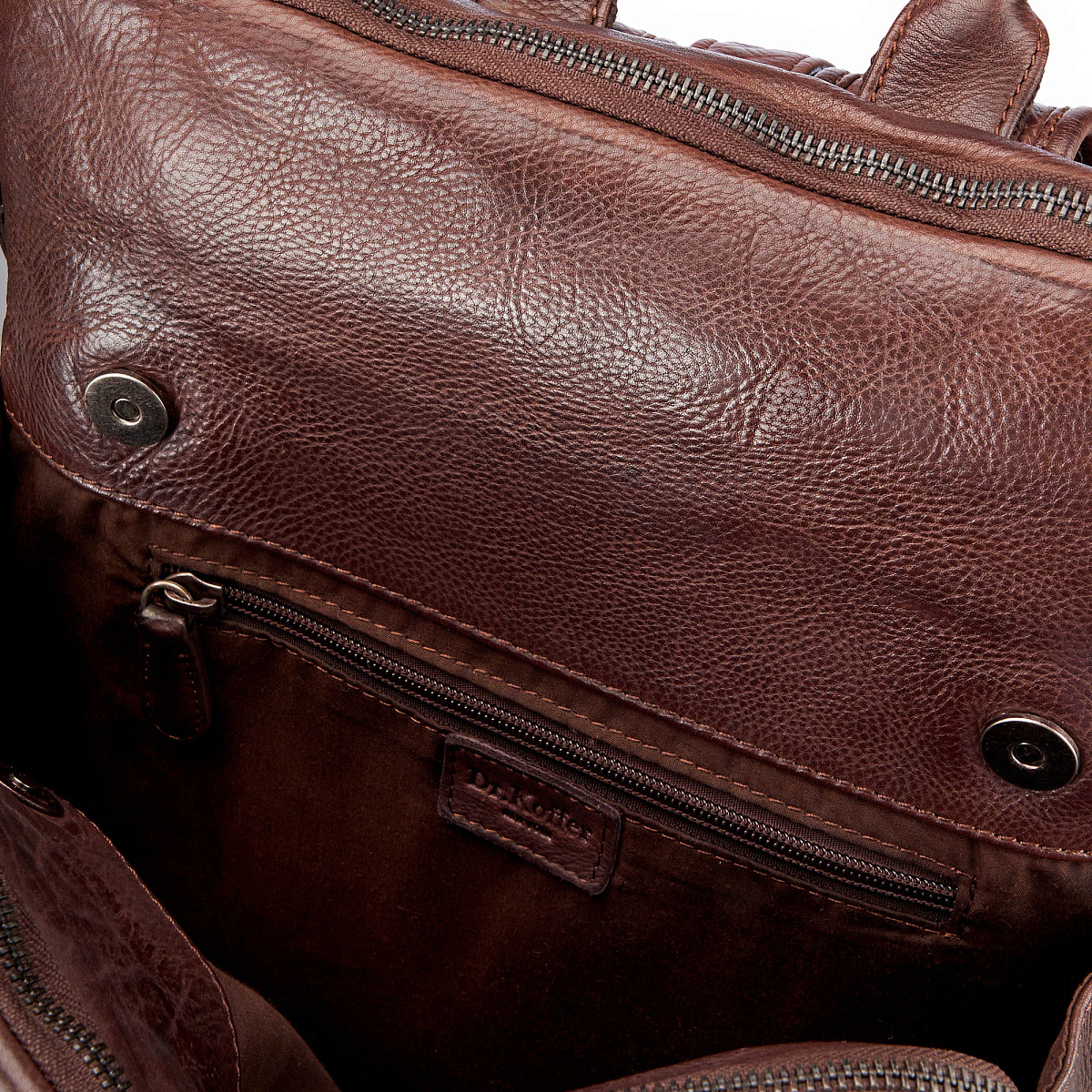 Рюкзак Dr.Koffer из натуральной кожи темно-коричневый