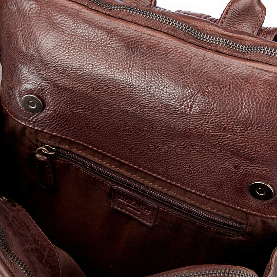 Рюкзак Dr.Koffer из натуральной кожи темно-коричневый