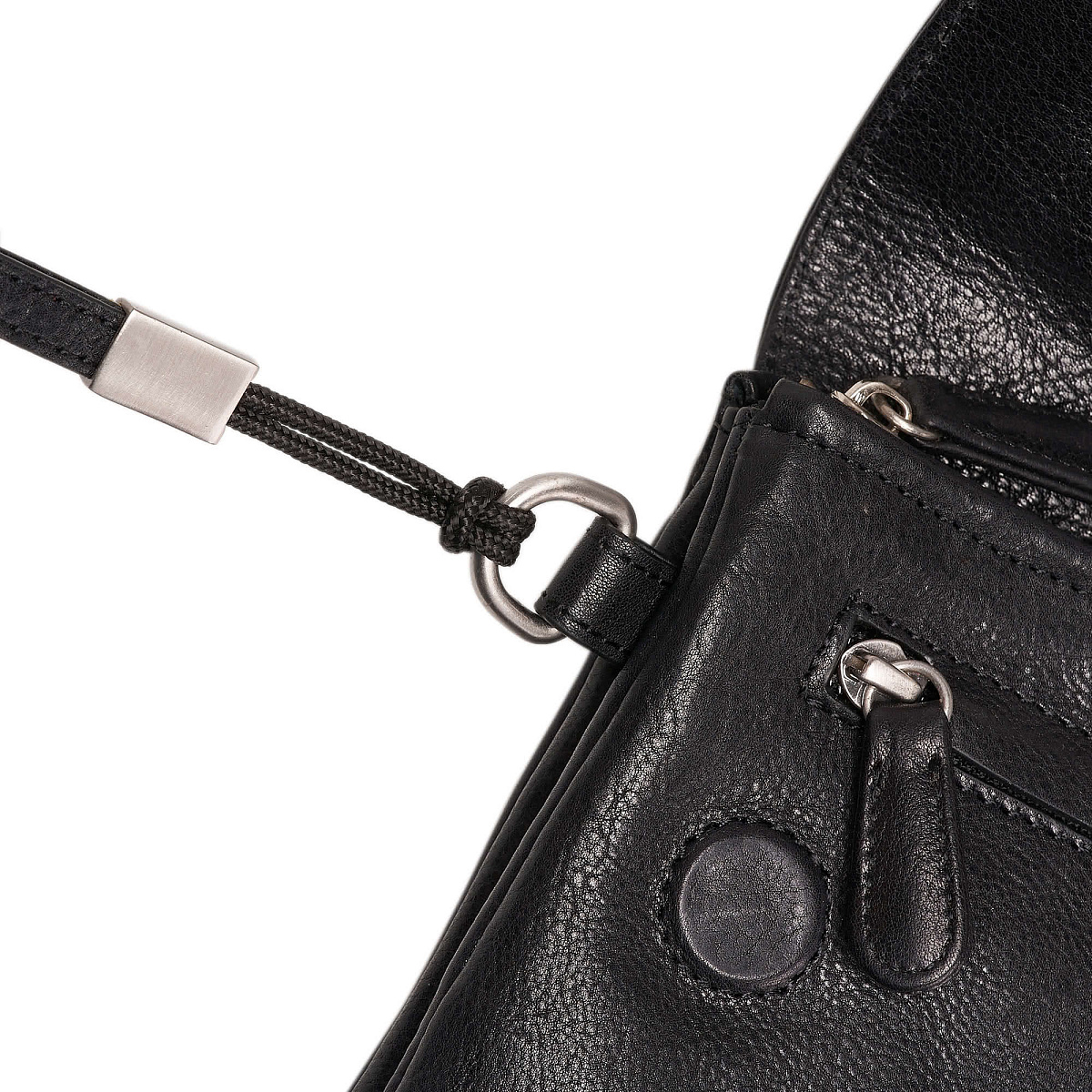 Сумка барсетка из натуральной кожи Dr. Koffer черная