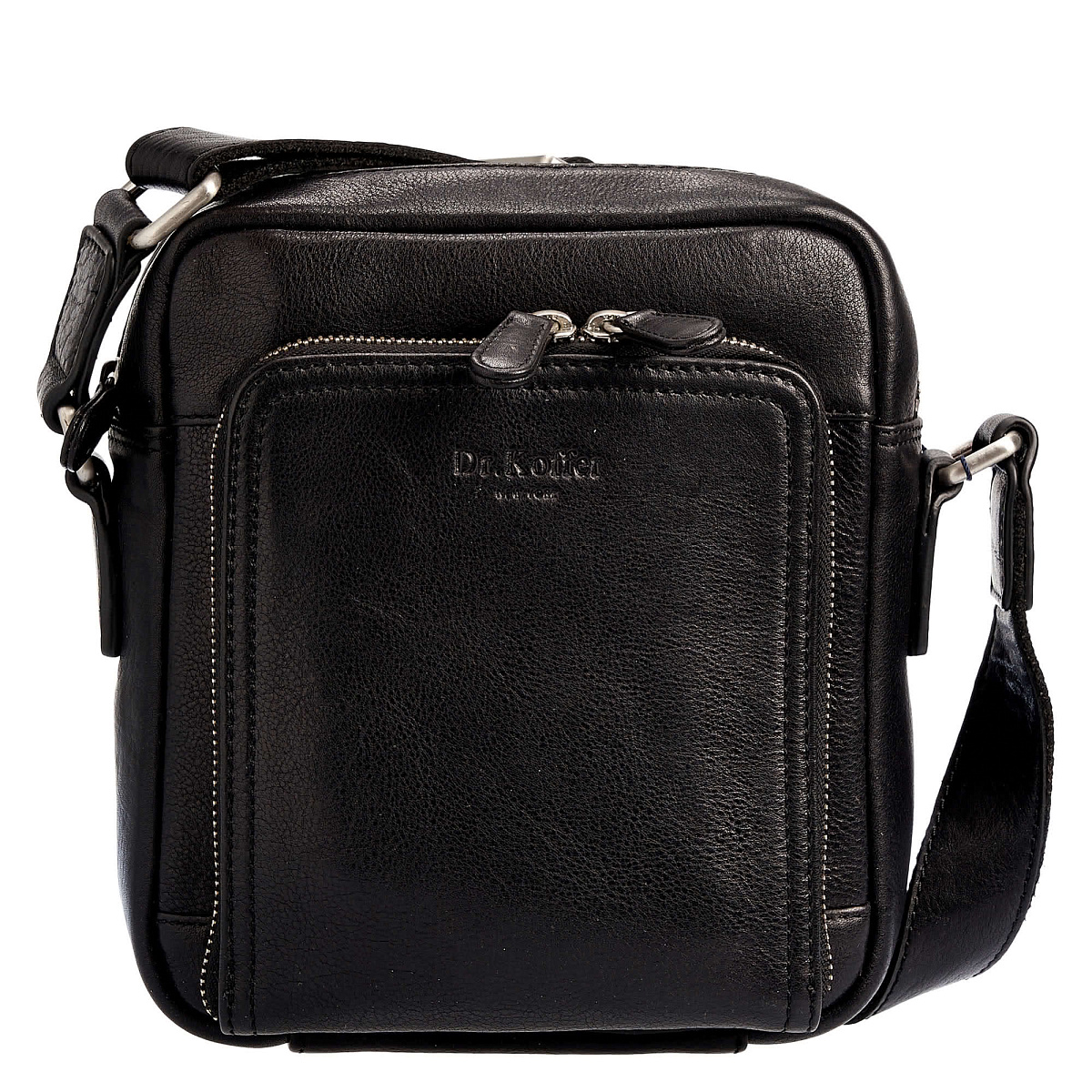 Сумка через плечо Dr.Koffer из натуральной кожи черная
