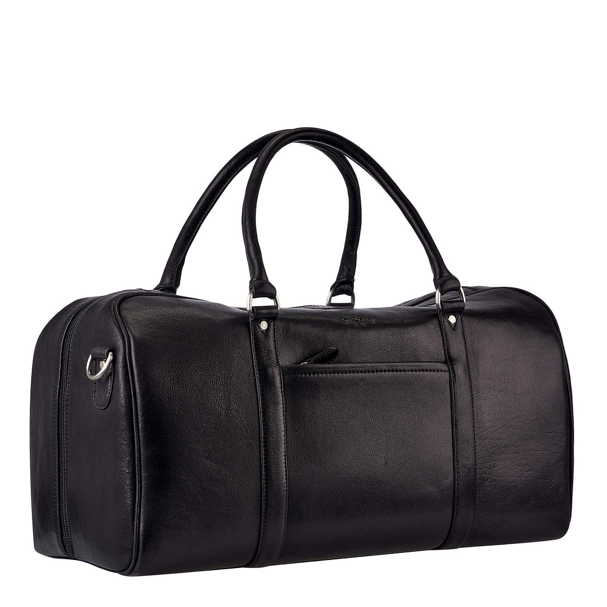 Сумка дорожная Dr.Koffer из натуральной кожи черная
