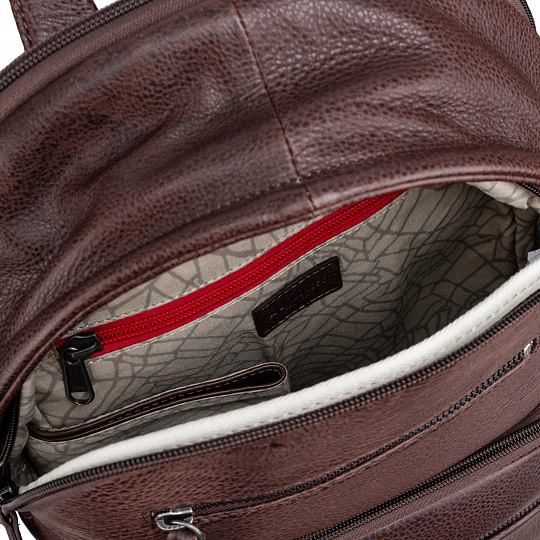 Рюкзак Dr.Koffer из натуральной кожи темно-коричневый