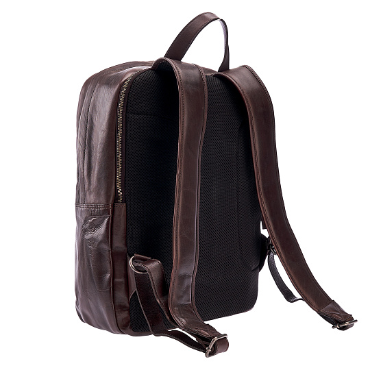 Рюкзак Dr.Koffer из натуральной кожи темно-коричневый