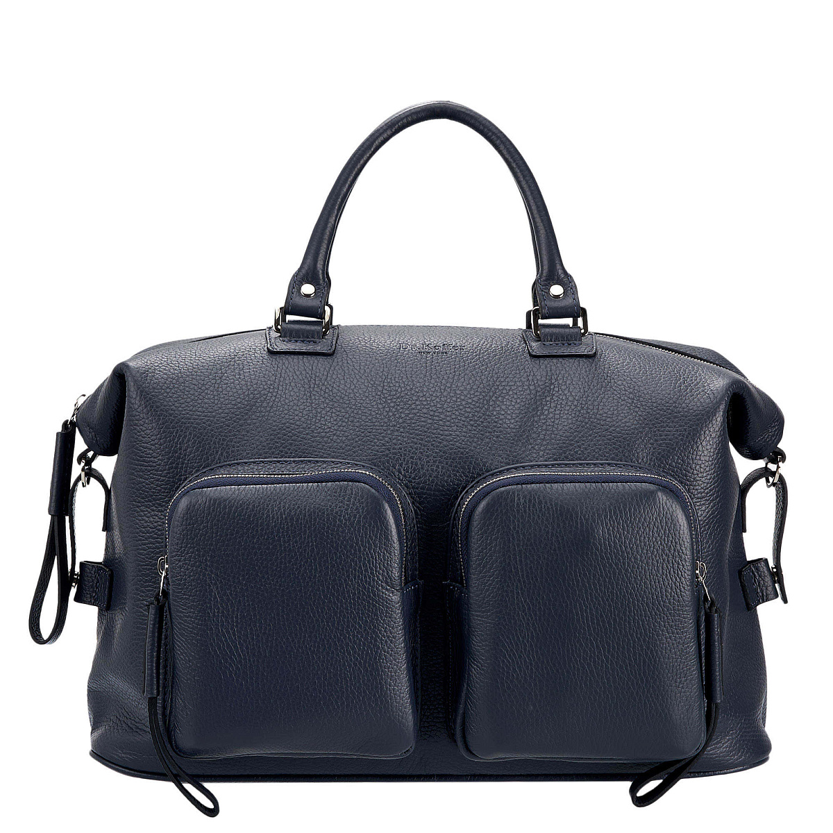Сумка дорожная Dr.Koffer из натуральной кожи синяя