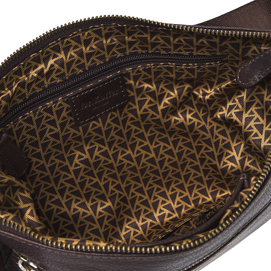 Сумка на пояс Dr. Koffer из натуральной кожи коричневая