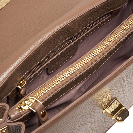 Женская сумка  Dr. Koffer из натуральной кожи бежевая