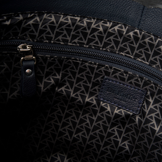 Деловая сумка Dr.Koffer из натуральной кожи синяя