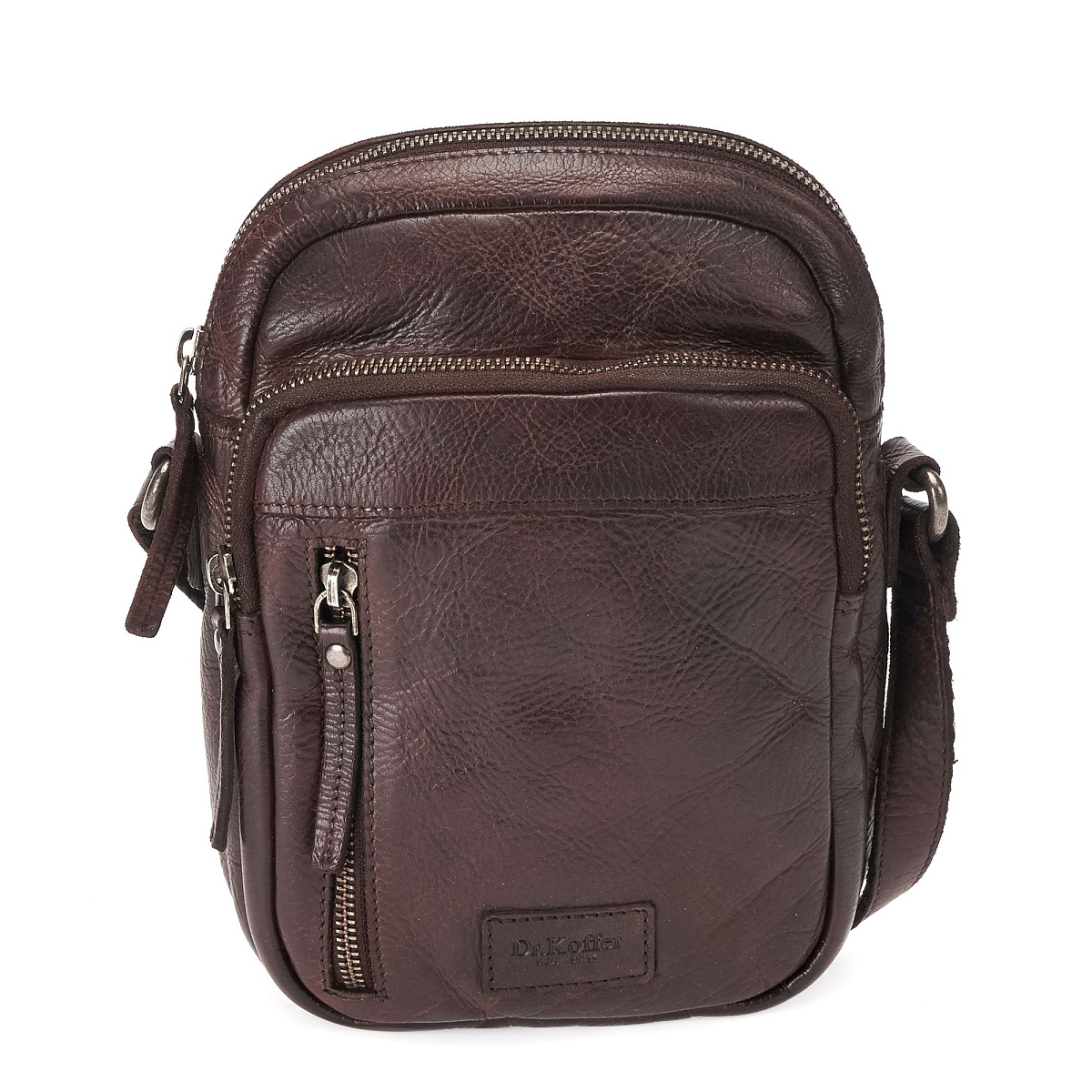Сумка через плечо Dr.Koffer из натуральной кожи коричневая