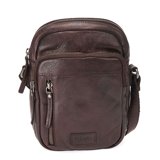 Сумка через плечо Dr.Koffer из натуральной кожи коричневая