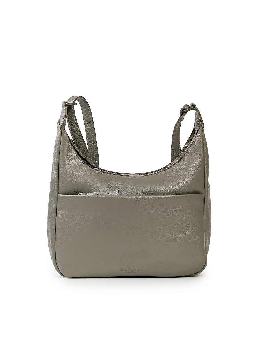 Женская сумка Dr.Koffer из натуральной кожи серая