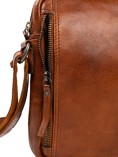 Сумка через плечо Dr.Koffer из натуральной кожи коричневая