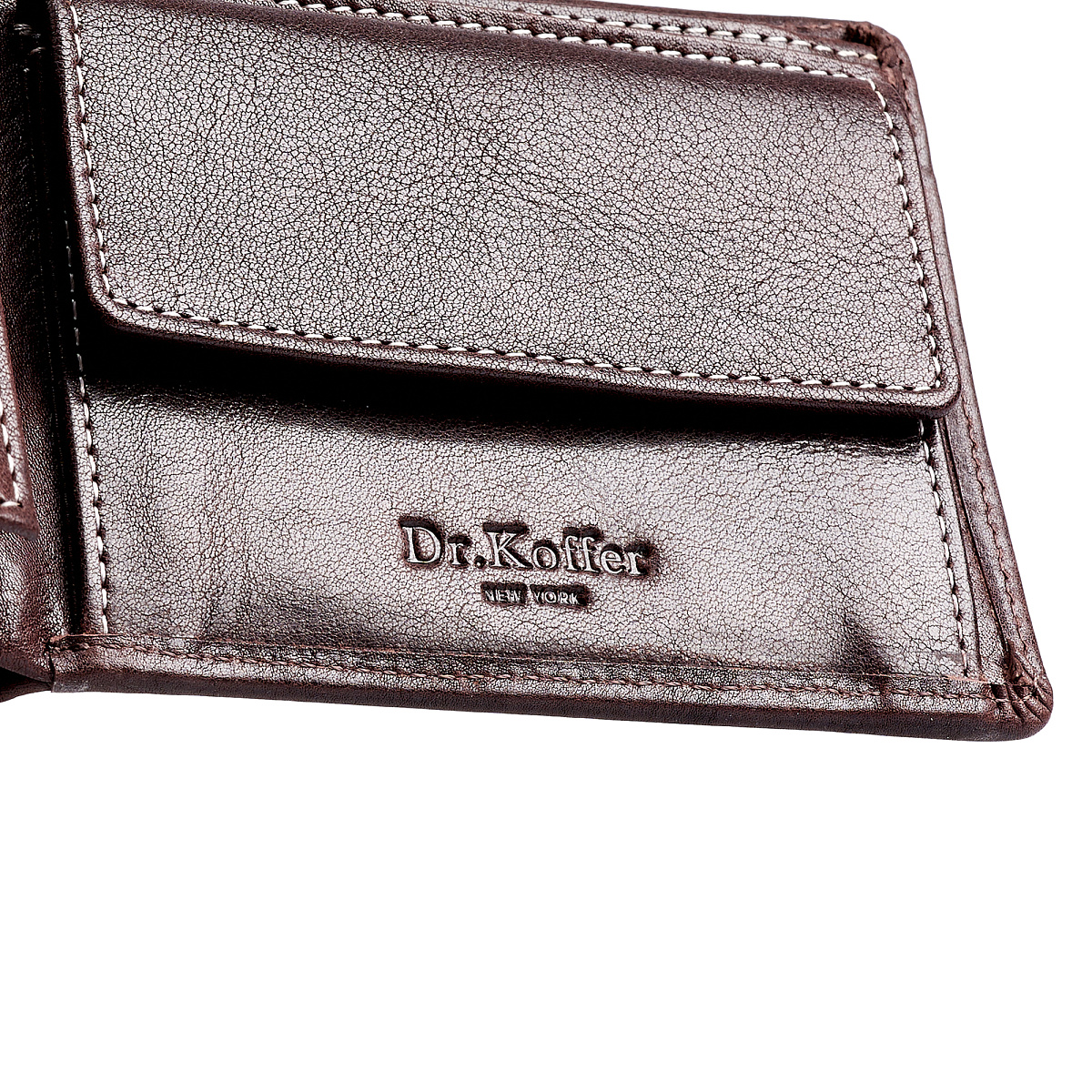Портмоне Dr.Koffer из натуральной кожи коричневое