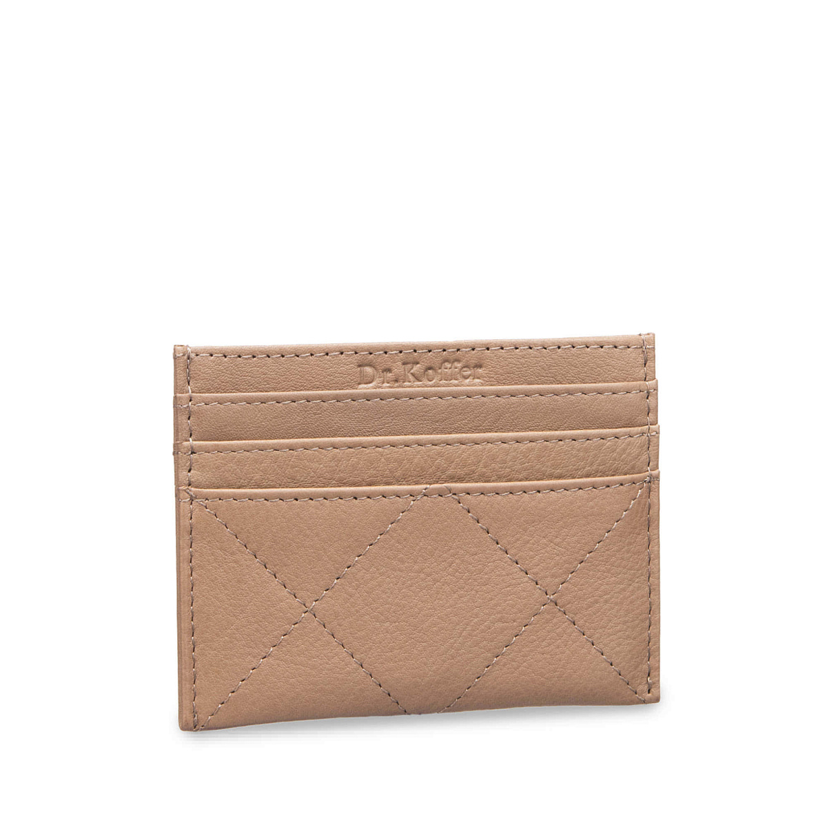 Кредитница Dr.Koffer из натуральной кожи бежевая