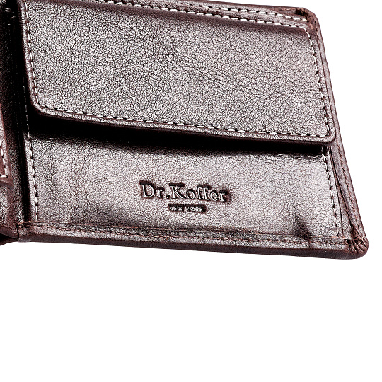 Портмоне Dr.Koffer из натуральной кожи коричневое