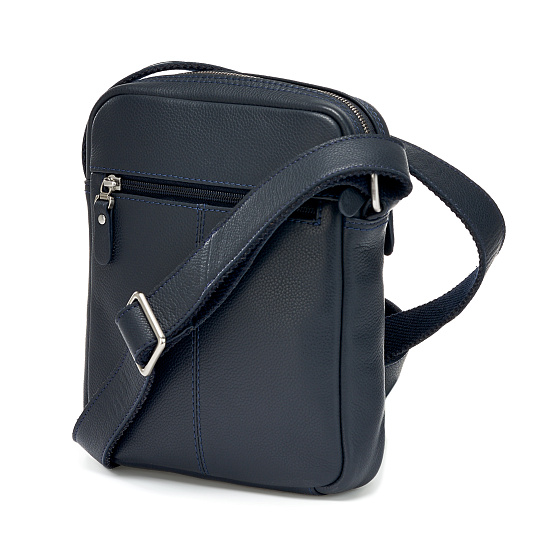 Сумка через плечо Dr.Koffer из натуральной кожи синяя