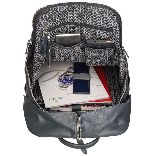 Рюкзак Dr.Koffer из натуральной кожи синий