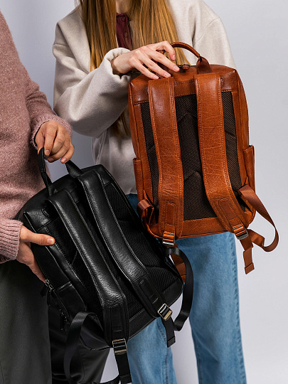 Рюкзак Dr. Koffer из натуральной кожи коричневый