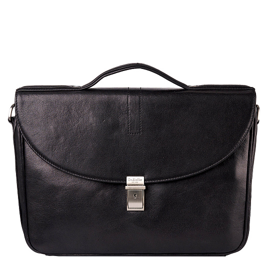 Портфель Dr.Koffer из натуральной кожи черный