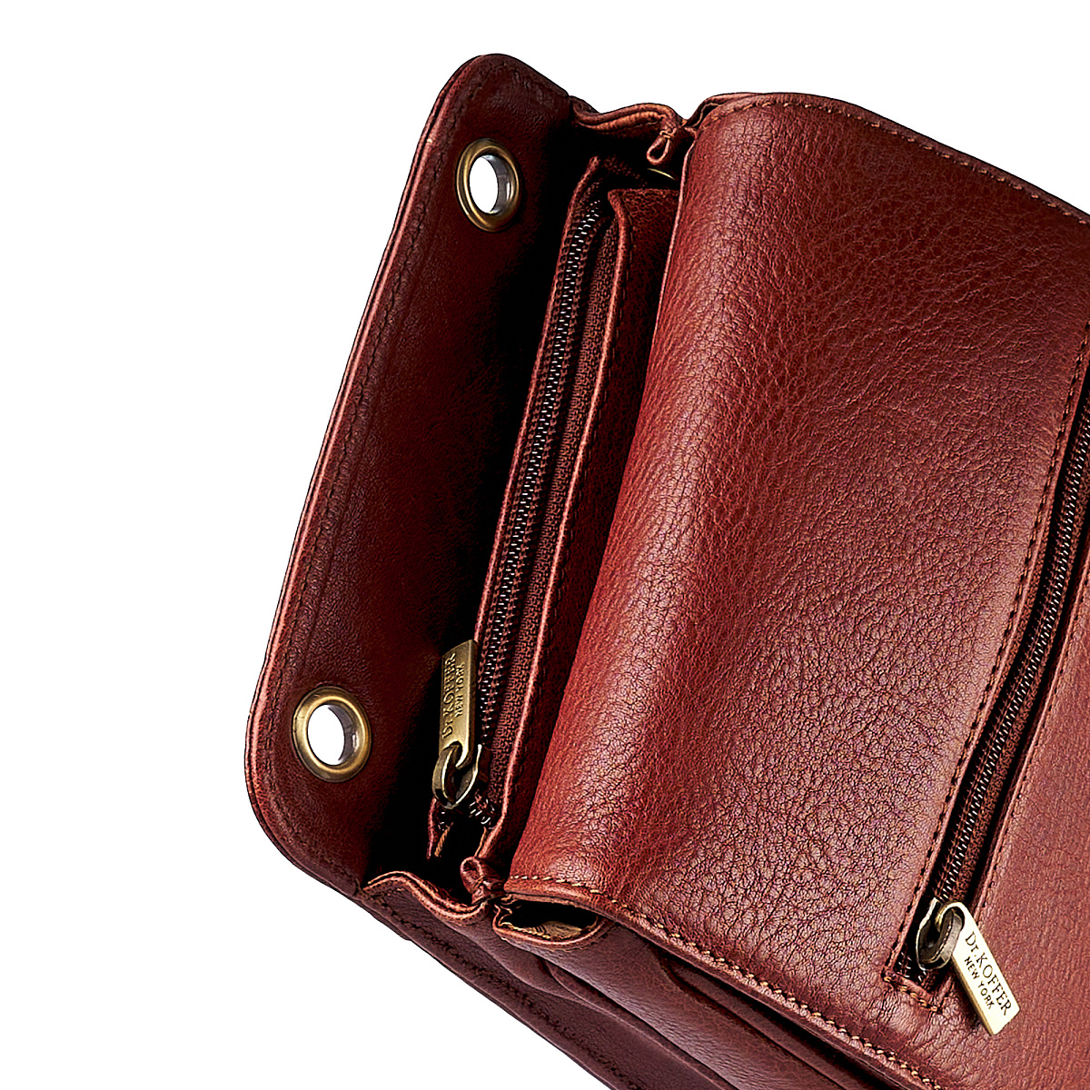 Сумка через плечо Dr.Koffer из натуральной кожи коричневая