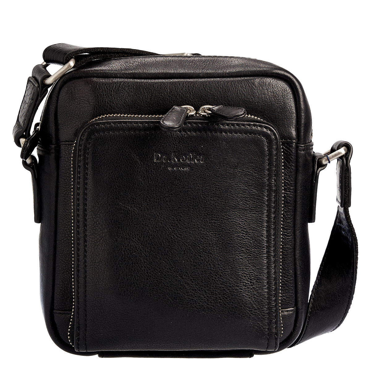 Сумка через плечо Dr.Koffer из натуральной кожи черная